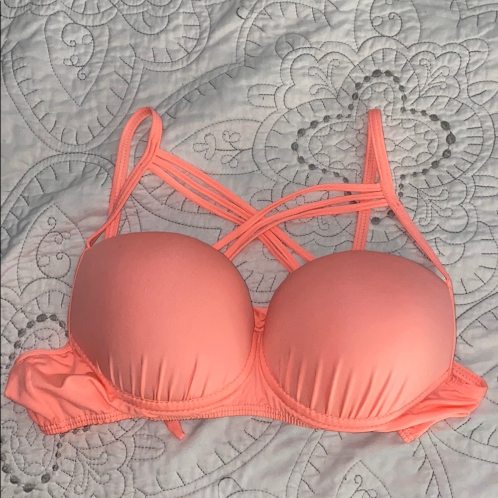 Coral Strappy Women's Bikini Top - Unbranded